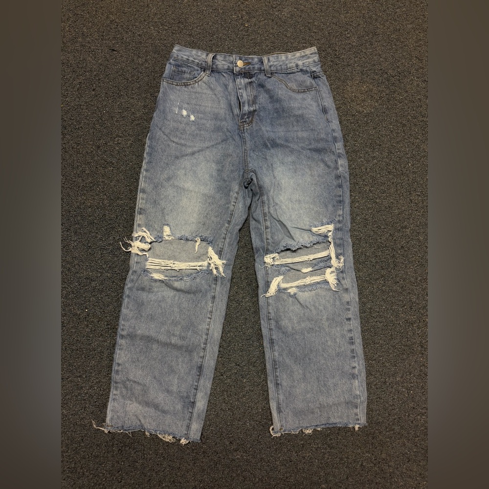 SHEIN Light Blue Denim Jeans